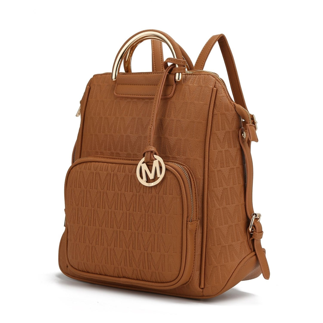 MKF Collection Torra Milan Shoulder Bag .M. Signature Multi-Compartments Trendy Backpack By Mia K. Image 11