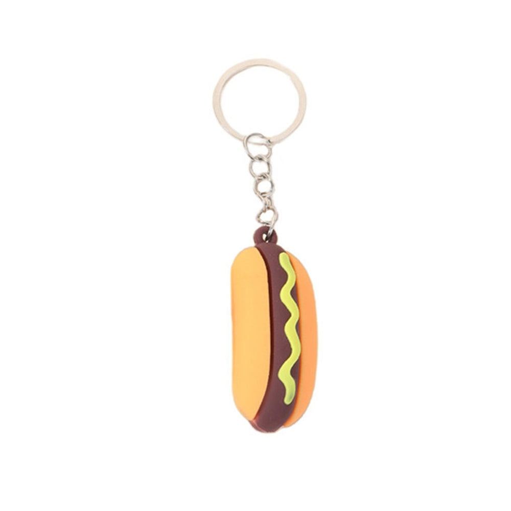 Simulation Food Car Keychain Colorful Lovely Backpack Ornament Creative Cartoon King Ring Holder for Daily Use Image 2
