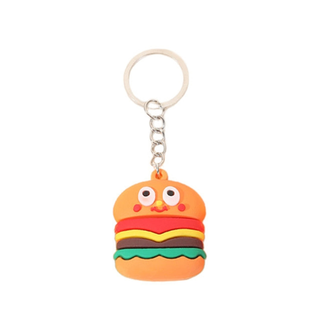 Simulation Food Car Keychain Colorful Lovely Backpack Ornament Creative Cartoon King Ring Holder for Daily Use Image 4