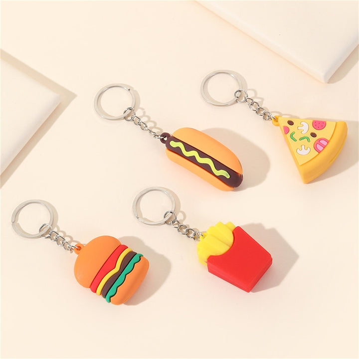 Simulation Food Car Keychain Colorful Lovely Backpack Ornament Creative Cartoon King Ring Holder for Daily Use Image 6
