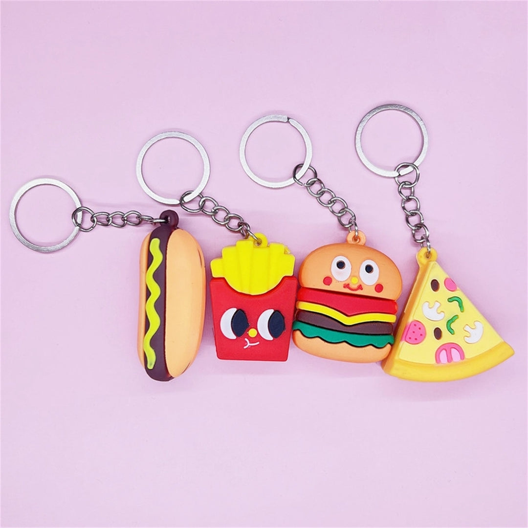 Simulation Food Car Keychain Colorful Lovely Backpack Ornament Creative Cartoon King Ring Holder for Daily Use Image 9