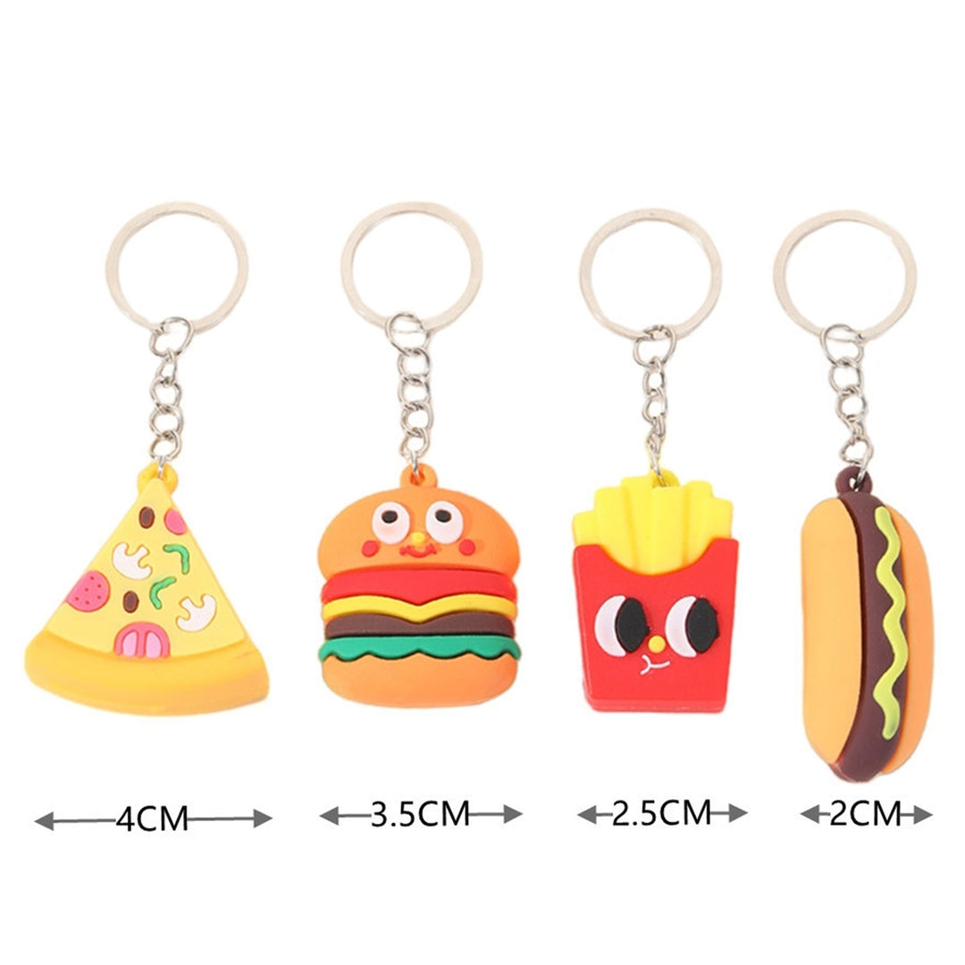 Simulation Food Car Keychain Colorful Lovely Backpack Ornament Creative Cartoon King Ring Holder for Daily Use Image 10