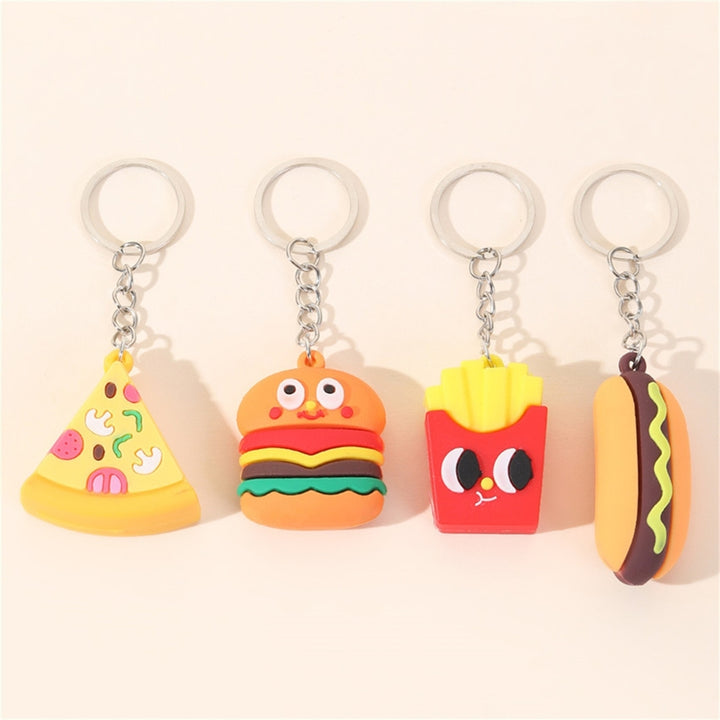 Simulation Food Car Keychain Colorful Lovely Backpack Ornament Creative Cartoon King Ring Holder for Daily Use Image 11