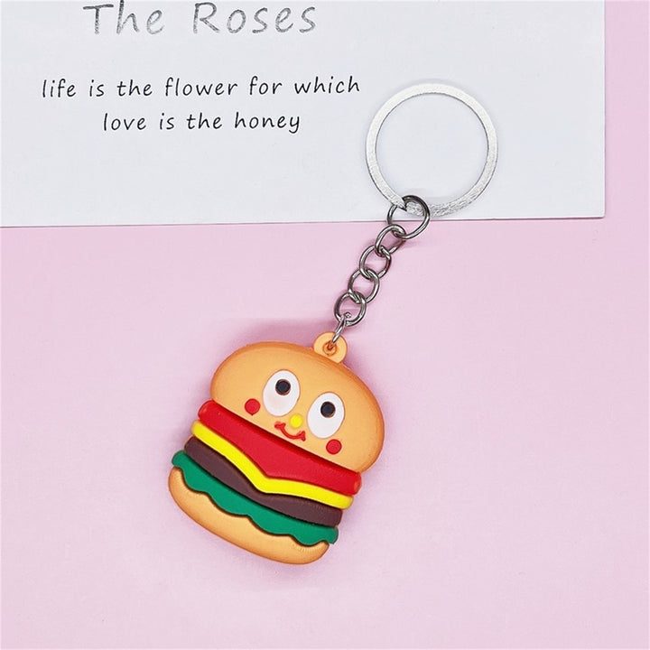 Simulation Food Car Keychain Colorful Lovely Backpack Ornament Creative Cartoon King Ring Holder for Daily Use Image 12