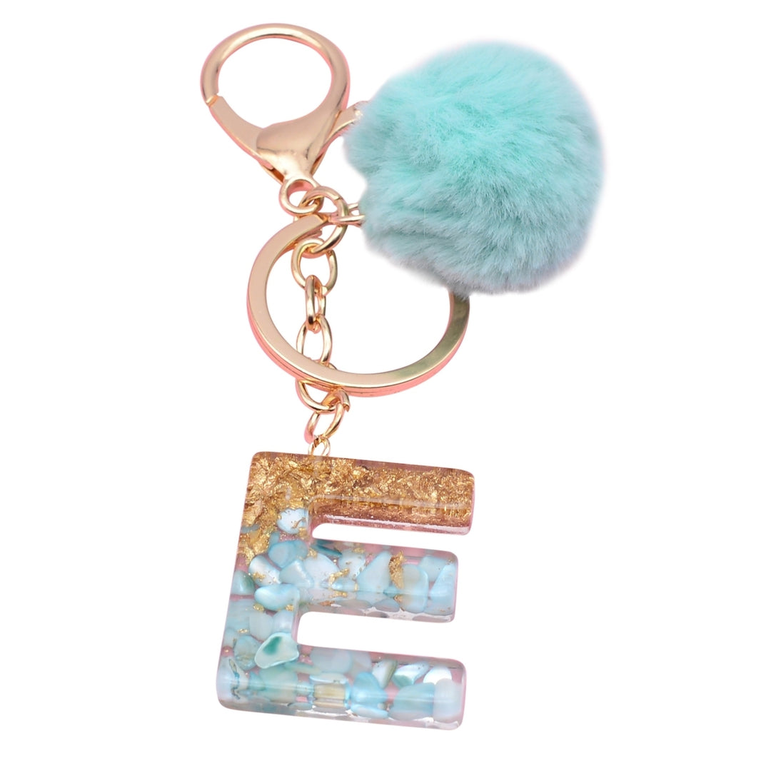 Key Chain Ornamental Multi-color Rhinestone Decor Initial Letter Keychain Ball Decor for Home Image 6