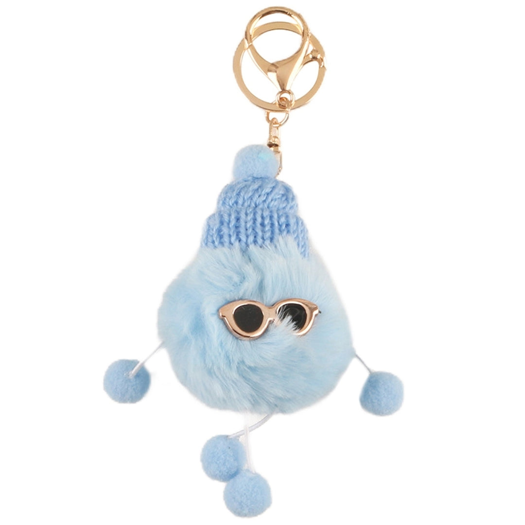 Key Chain Fluffy Hanging Design Nice-looking Furry Pompom Keychain Decor for Girl Image 7