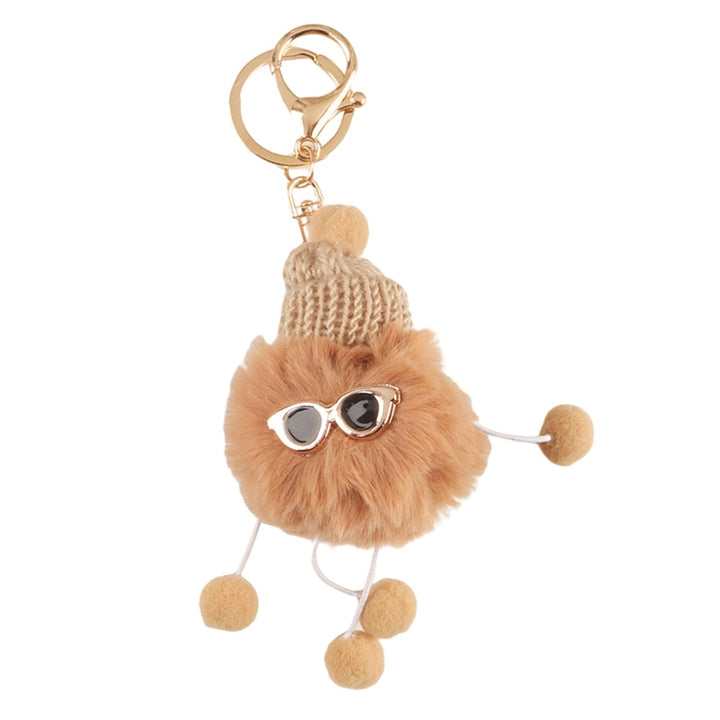 Key Chain Fluffy Hanging Design Nice-looking Furry Pompom Keychain Decor for Girl Image 8