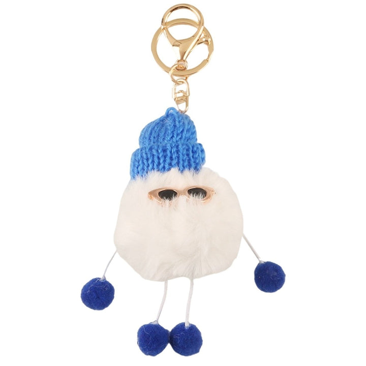 Key Chain Fluffy Hanging Design Nice-looking Furry Pompom Keychain Decor for Girl Image 1