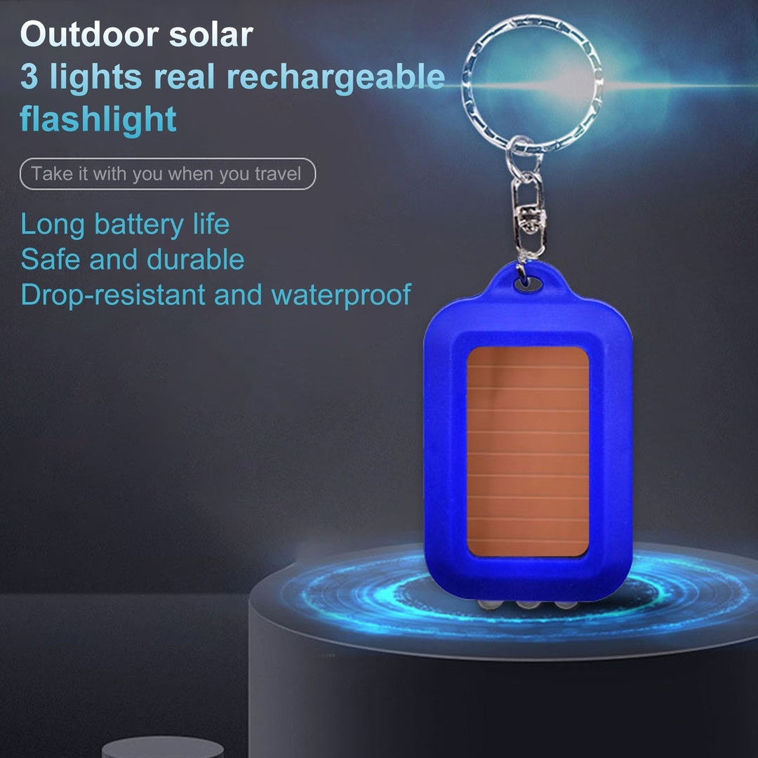 Electric Torch High Hardness Waterproof Plastic Solar Energy Powered Torch Keychain Accessory for Home Image 9