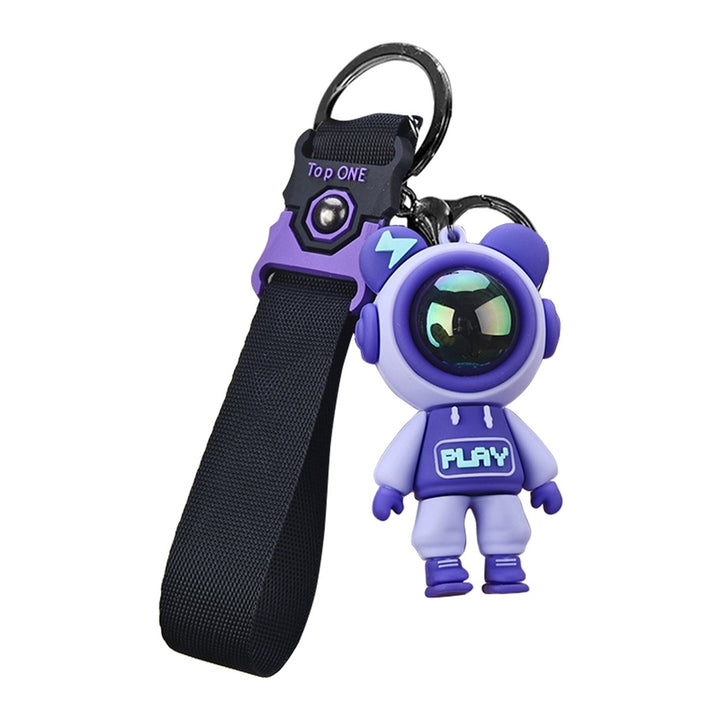 Exquisite Key Chain Perfect Gifts PVC Lightning Bear Shape Keyring Holder for Daily Image 3