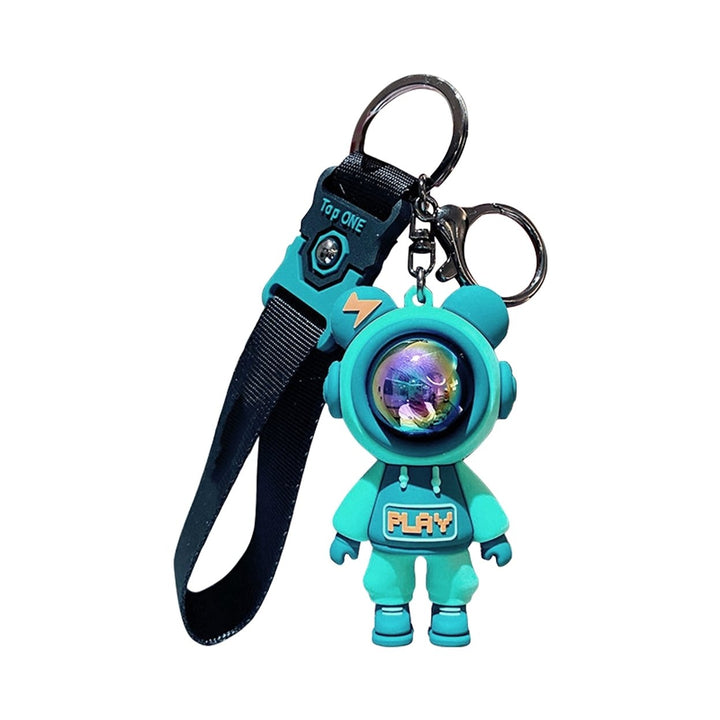 Exquisite Key Chain Perfect Gifts PVC Lightning Bear Shape Keyring Holder for Daily Image 1