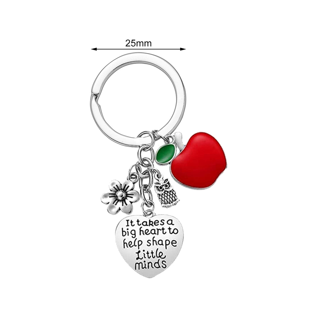 Beautiful Apple Decor Pendant Keychain Elegant Festive Touch Stainless Steel Pendant Key Finder for Unisex Image 12