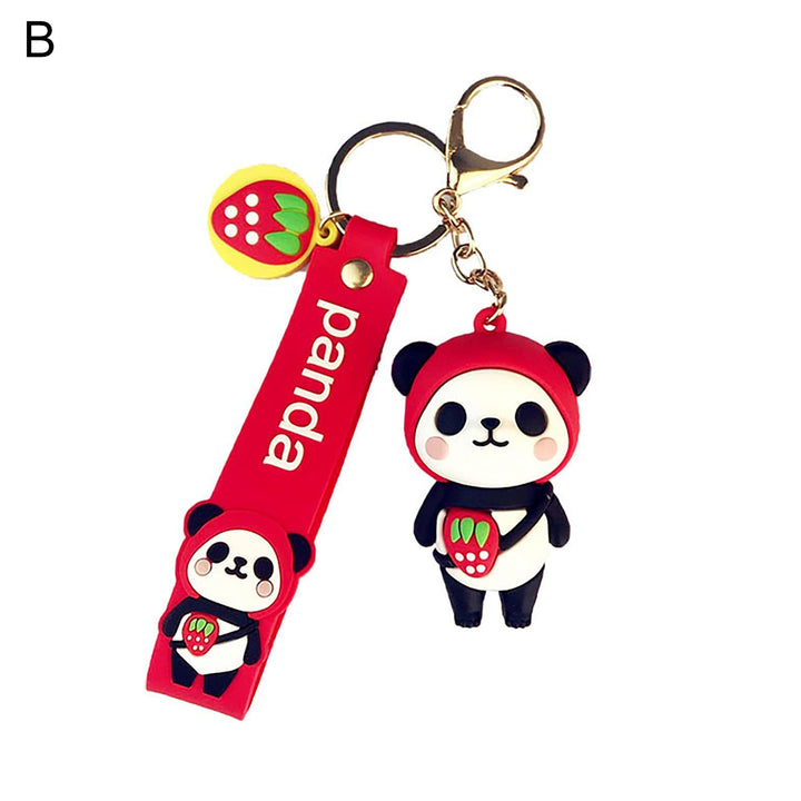 Convenient Key Chain Fine Workmanship Metal Panda Doll Shape Key Holder for Daily Image 3
