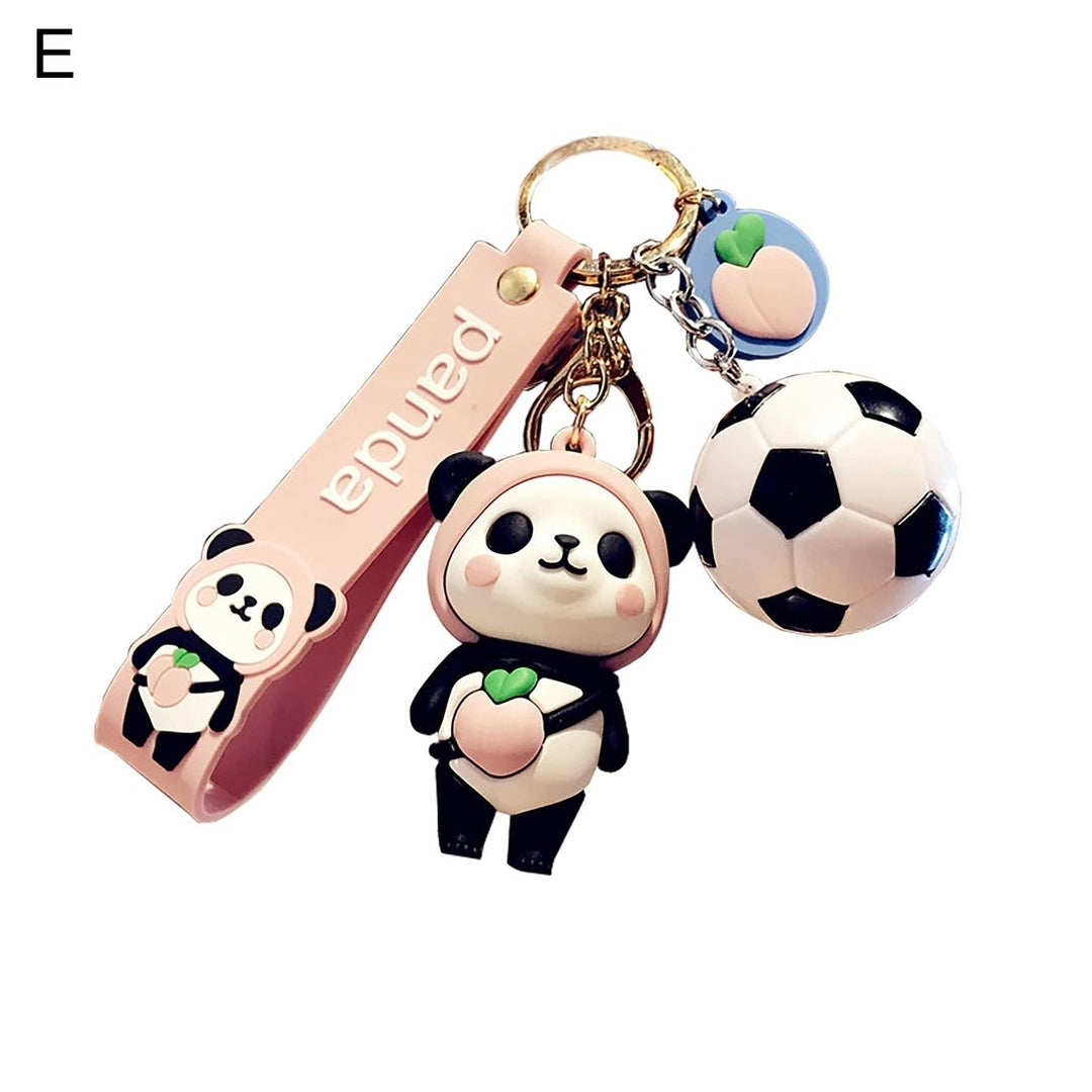 Convenient Key Chain Fine Workmanship Metal Panda Doll Shape Key Holder for Daily Image 6