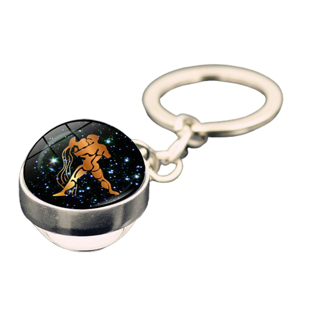 Key Chain Romantic Wide Application Horoscope Shiny Car Keys Women Keychain Backpack Decor Image 2