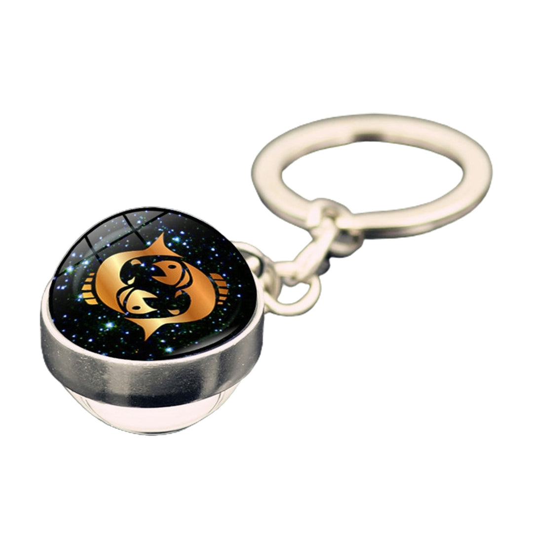 Key Chain Romantic Wide Application Horoscope Shiny Car Keys Women Keychain Backpack Decor Image 9