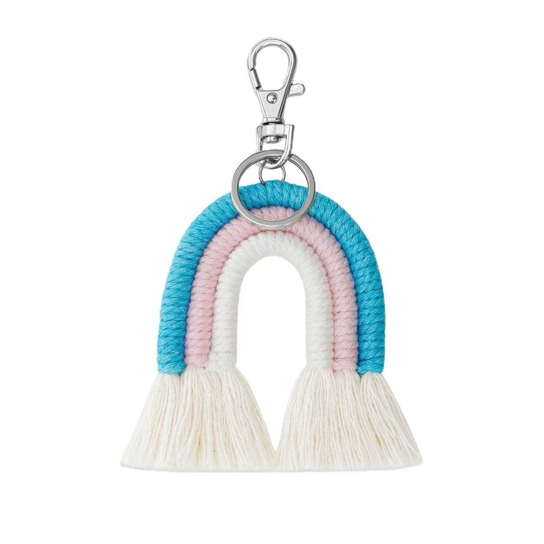 Key Chain Colorful Tassels Unisex Compact Long Lasting Key Ring Bag Decoration Image 3