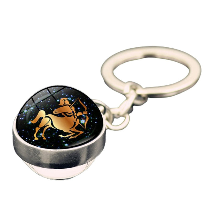 Key Chain Romantic Wide Application Horoscope Shiny Car Keys Women Keychain Backpack Decor Image 1