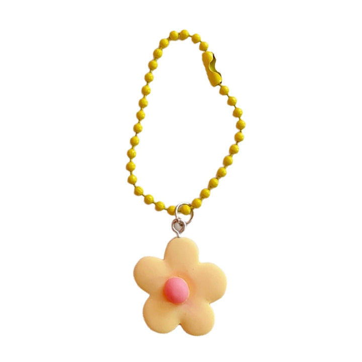 Key Chain Flower Japan Style Lightweight Multipurpose Bright Color Key Holder Pendant Bag Decoration Image 4