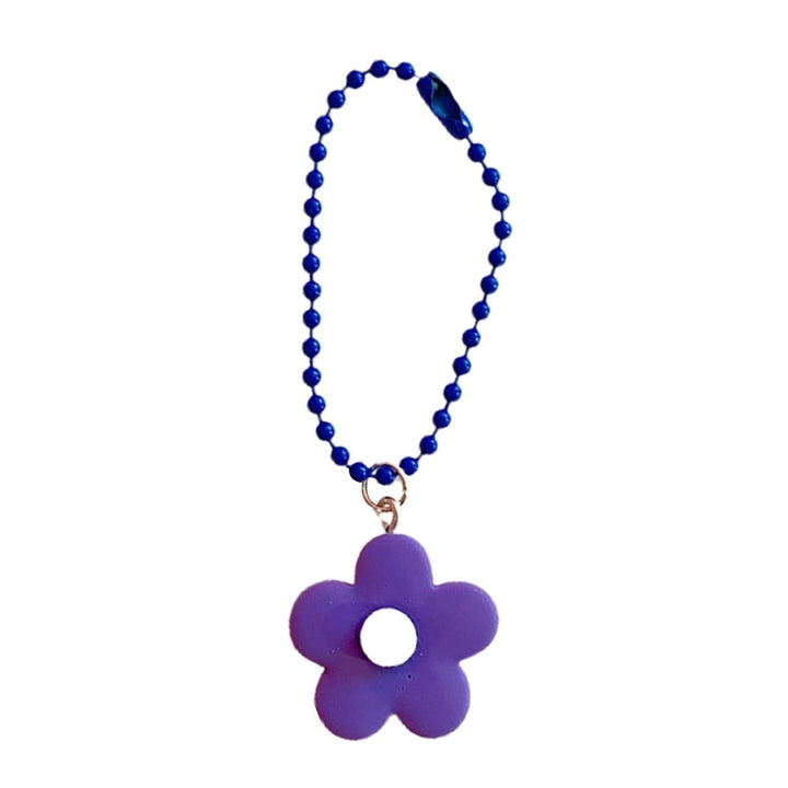 Key Chain Flower Japan Style Lightweight Multipurpose Bright Color Key Holder Pendant Bag Decoration Image 1