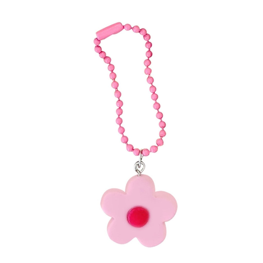 Key Chain Flower Japan Style Lightweight Multipurpose Bright Color Key Holder Pendant Bag Decoration Image 1