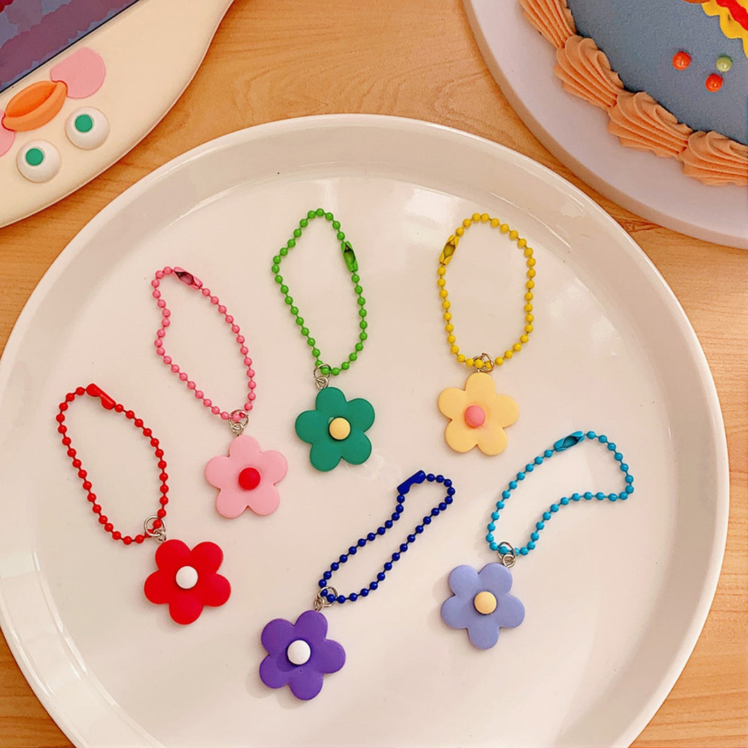 Key Chain Flower Japan Style Lightweight Multipurpose Bright Color Key Holder Pendant Bag Decoration Image 8