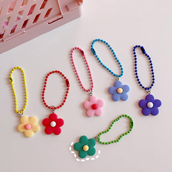 Key Chain Flower Japan Style Lightweight Multipurpose Bright Color Key Holder Pendant Bag Decoration Image 11