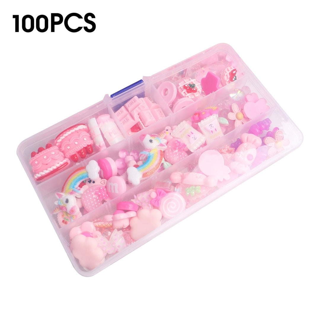 1 Set Mobile Phone Shell Materials Candy Mixed Resin Multi-purpose Pink Jewelry Accessories for Hair Clip Decoration Image 12