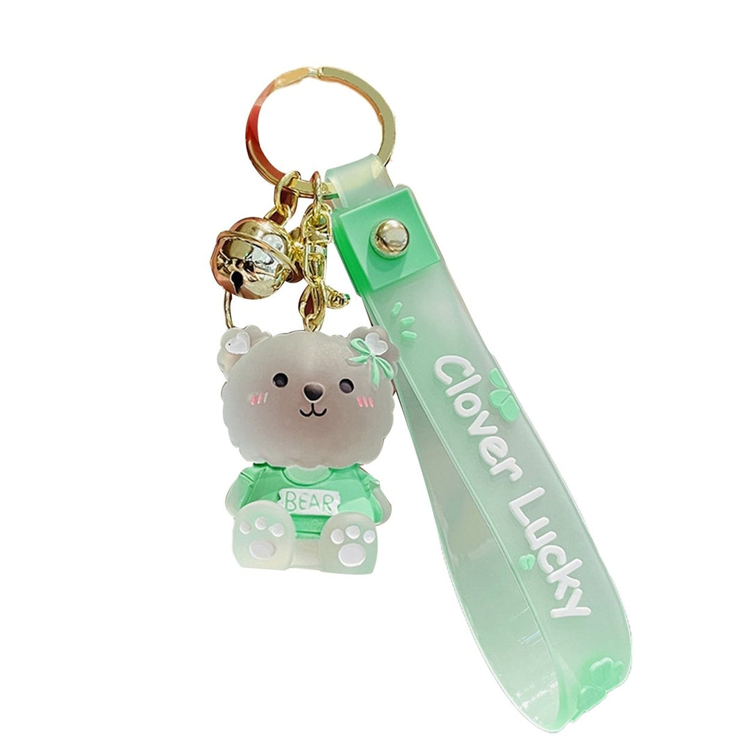 Key Chain Cartoon Jelly Color Bear Unisex Multipurpose Letter Key Ring Holder Bag Decoration Image 1