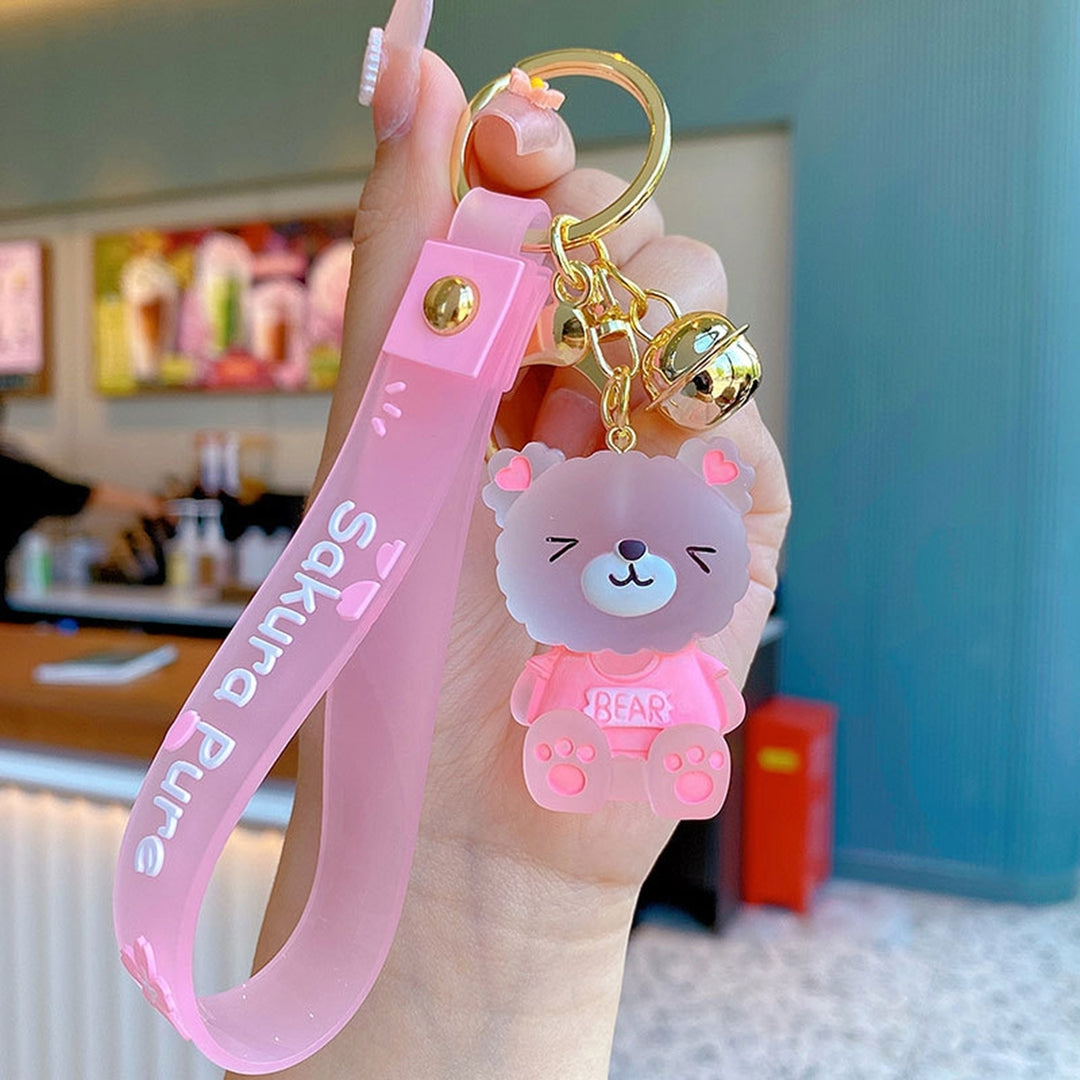 Key Chain Cartoon Jelly Color Bear Unisex Multipurpose Letter Key Ring Holder Bag Decoration Image 11