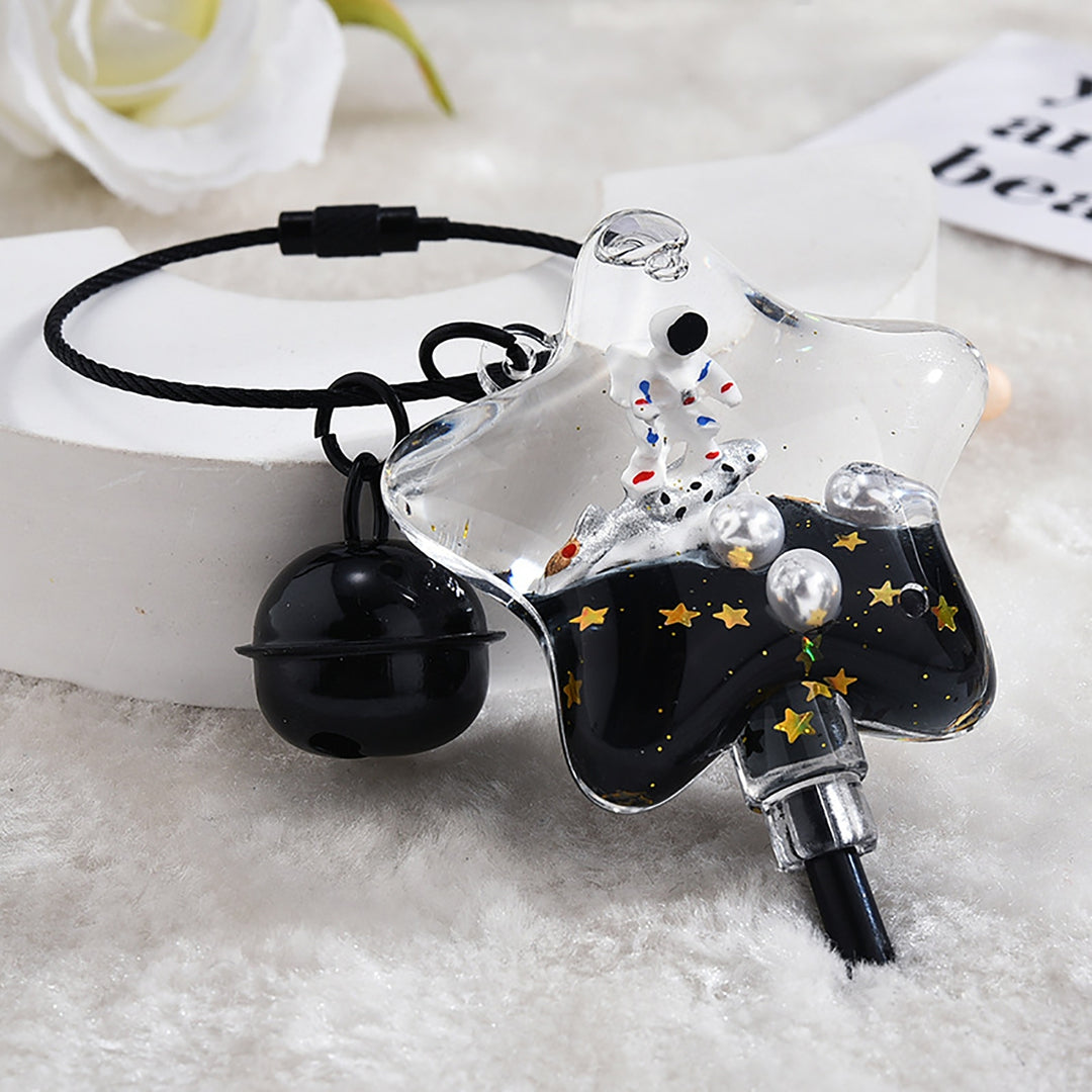 Car Pendant Fine Workmanship Wear-resistant Portable Cartoon Cute Ornaments Sequin Astronaut Floating Space Man Key Ring Image 7