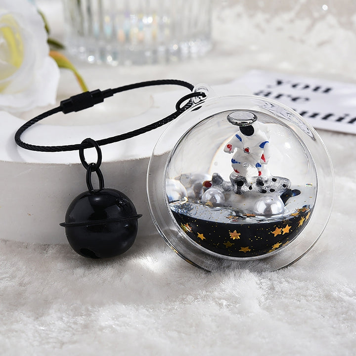 Car Pendant Fine Workmanship Wear-resistant Portable Cartoon Cute Ornaments Sequin Astronaut Floating Space Man Key Ring Image 12