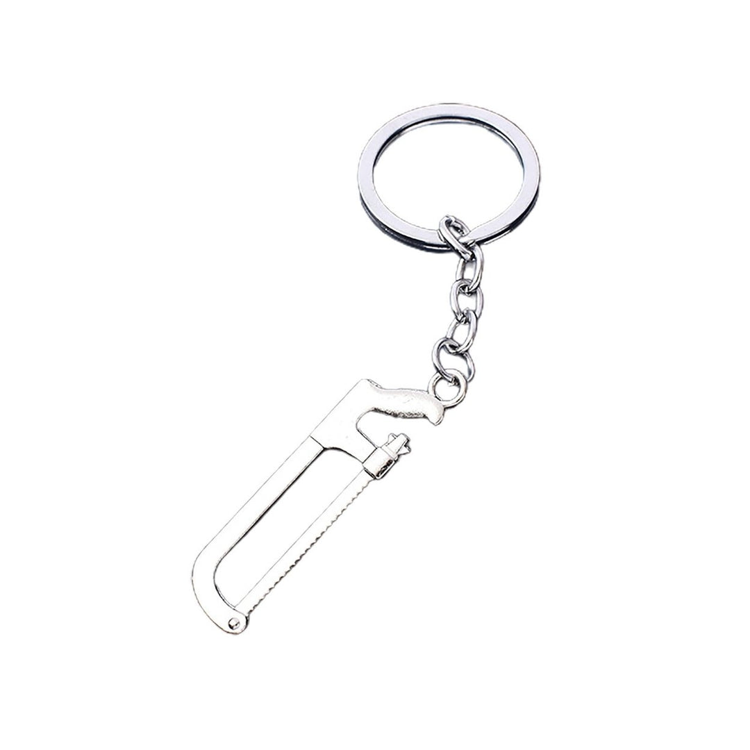 Keychain Delicate Craft High Hardness Corrosion-resistant Mini Utility Pocket Ruler Hammer Wrench Key Ring for Daily Use Image 6