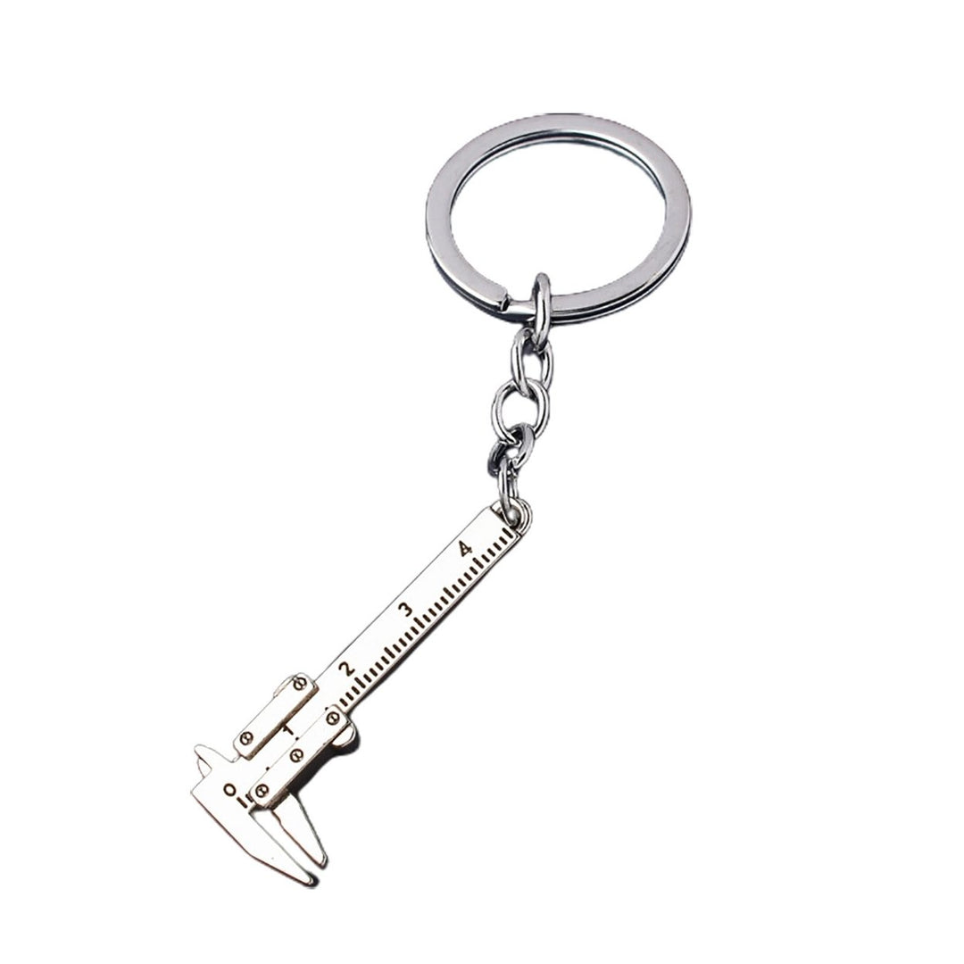 Keychain Delicate Craft High Hardness Corrosion-resistant Mini Utility Pocket Ruler Hammer Wrench Key Ring for Daily Use Image 1