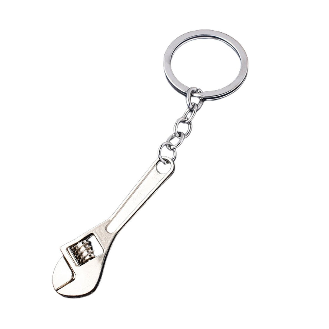 Keychain Delicate Craft High Hardness Corrosion-resistant Mini Utility Pocket Ruler Hammer Wrench Key Ring for Daily Use Image 1