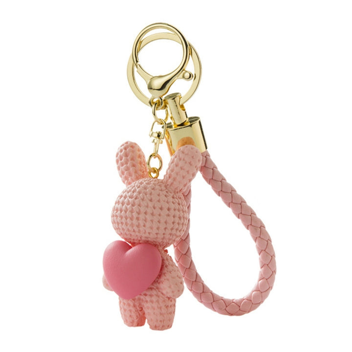 Cute Cartoon Keychain Knitted Animal Shape Phone Bag Car Rabbit Keychain for Daily Use Image 10