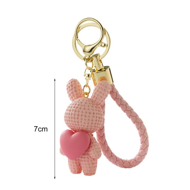 Cute Cartoon Keychain Knitted Animal Shape Phone Bag Car Rabbit Keychain for Daily Use Image 11