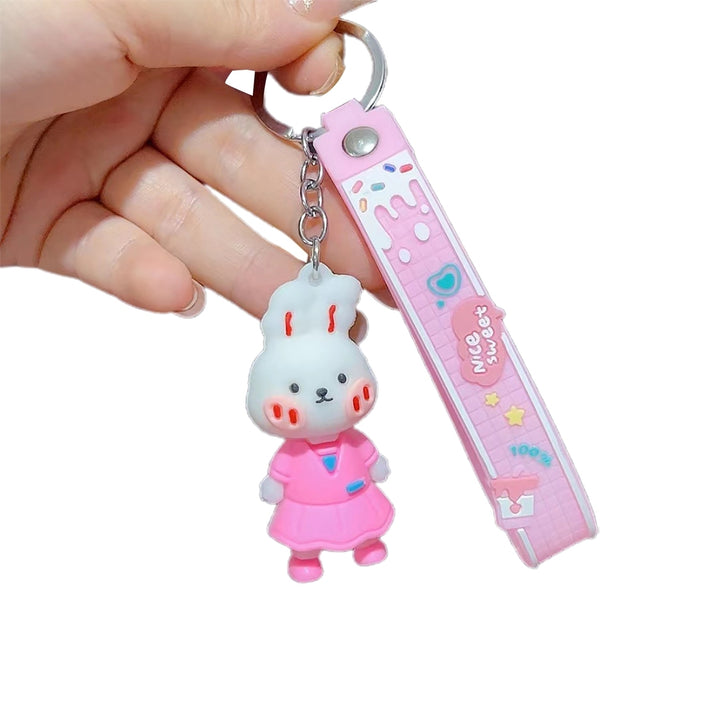 Rabbit Key Chain Cartoon Keychain Pendant for Girls Image 4