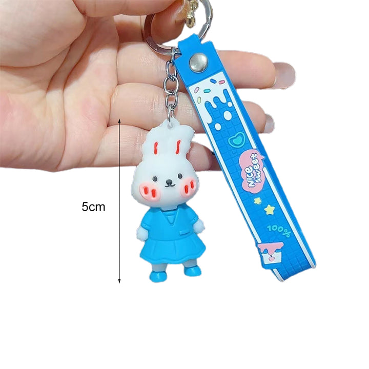 Rabbit Key Chain Cartoon Keychain Pendant for Girls Image 9