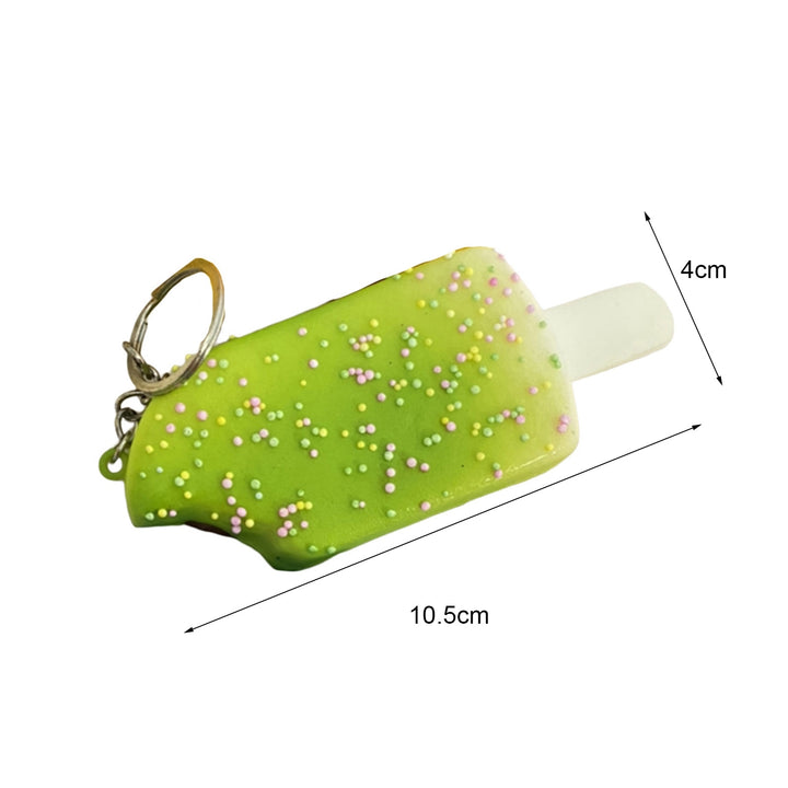 Decorative Mobile Chain Beautiful Lovely Lightweight Exquisite DIY Faux Leather Soft Ice Cream Key Pendant for Gift Image 6