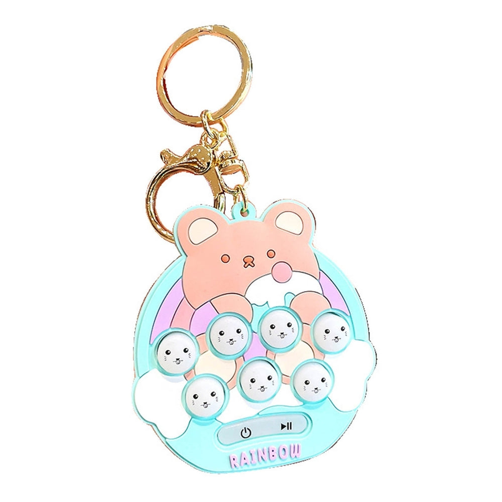 Electronic Sensory Toy Portable Interesting Educational Key Chain Handheld Funny Mini Hamster Memory Game for Children Image 2