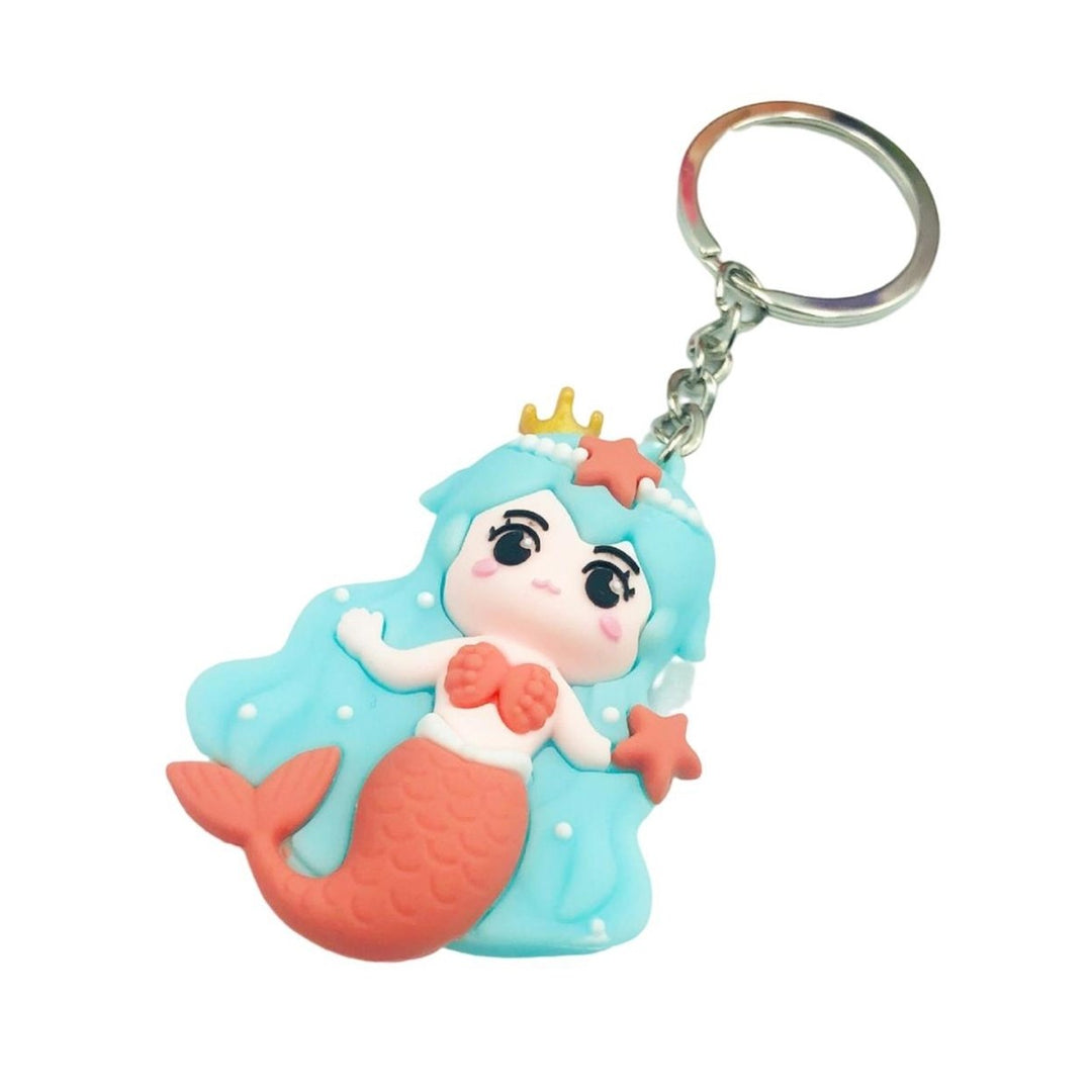 Mermaid Keychain Cartoon Colorful Pendant for Handbag Image 1
