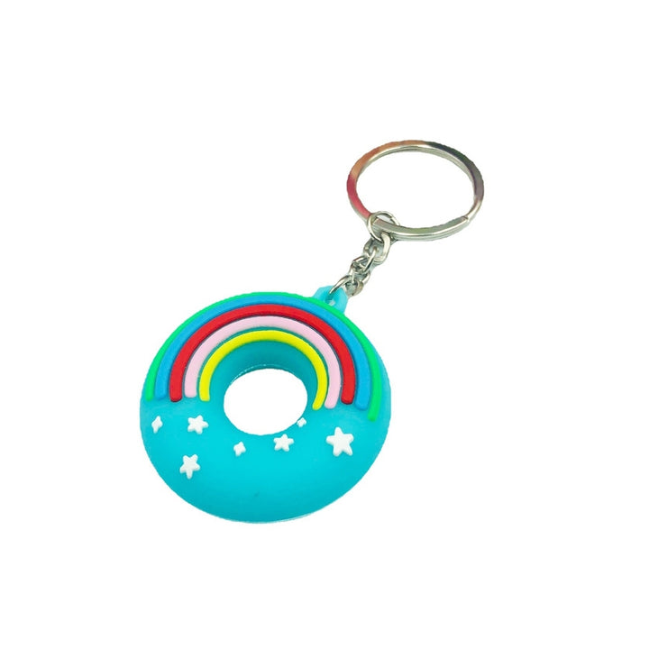 Key Ring Cartoon Design Donut Key Chain Bag Ornament Image 2