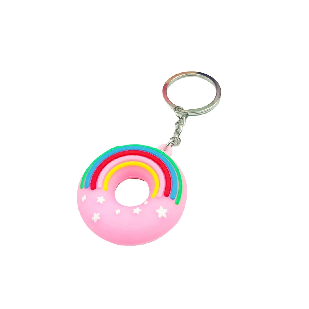 Key Ring Cartoon Design Donut Key Chain Bag Ornament Image 3
