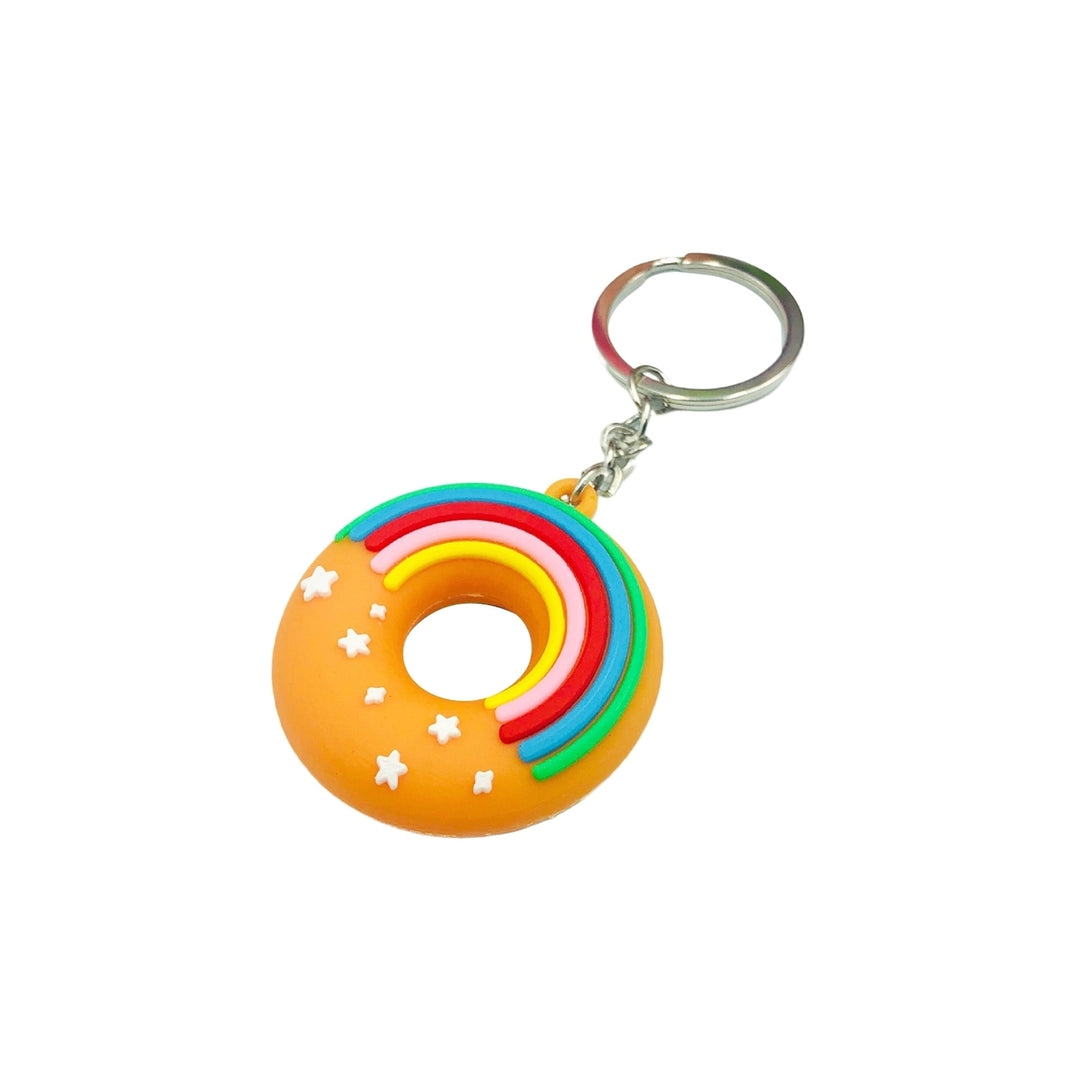 Key Ring Cartoon Design Donut Key Chain Bag Ornament Image 4