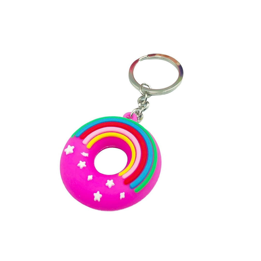 Key Ring Cartoon Design Donut Key Chain Bag Ornament Image 1