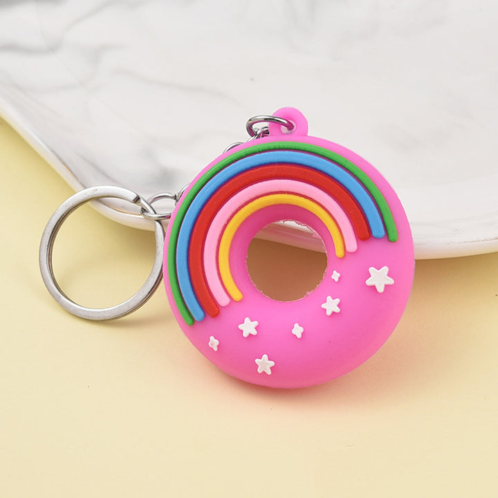 Key Ring Cartoon Design Donut Key Chain Bag Ornament Image 8