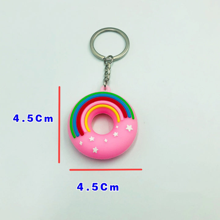 Key Ring Cartoon Design Donut Key Chain Bag Ornament Image 10