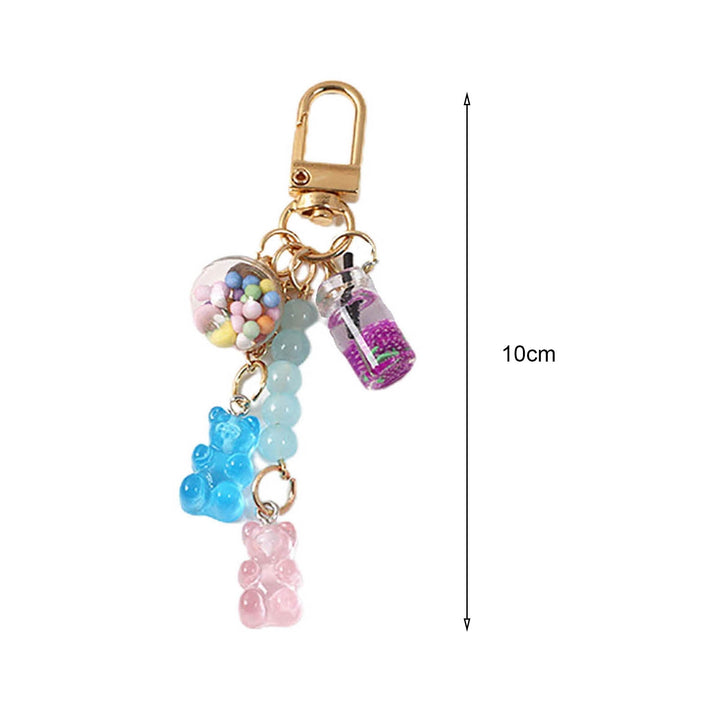 Key Ring Beads Brightly Colored Delicate Texture Candy Color INS Cartoon Gummy Bear Bag Pendant Jewelry Gift Image 6
