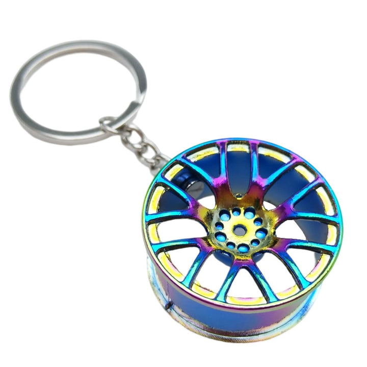 Key Ring Mini Portable Anti-fall Metal Brake Disc Shock Absorber Shape Bag Pendant Jewelry Gift Image 4